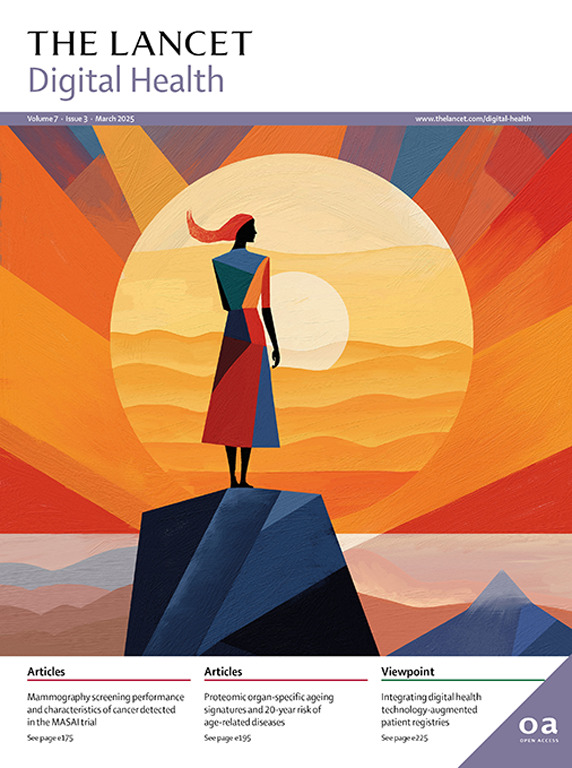 Lancet Digital Health March 2025 scientific journal cover for Teal Rise organ aging research